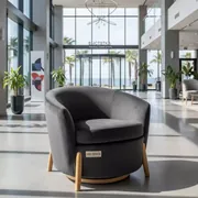 Аренда Кресло Cersus поворотное велюр темно серо черное в Cosmos Sochi Hotel — ART SPACE