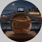 Аренда Тарелка Мрамор коричневая 23 см на пляже «Мандарин» — ART SPACE
