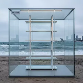Аренда Стеллаж White Glass белый на пляже «Мандарин» — ART SPACE