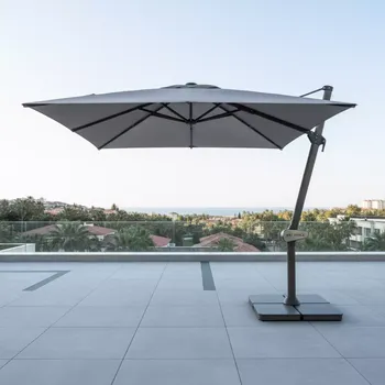 Аренда Зонт профессиональный Rimini Braccio серо коричневый 3х3 м в Swissôtel Resort Sochi Kamelia — ART SPACE
