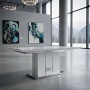 Аренда Стол Лидер 1 1500х900 белый серебро в Golden Tulip Rosa Khutor — ART SPACE