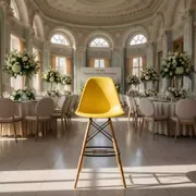 Аренда Стул барный желтый Eames DSW Butterfly в ресторане «Плакучая Ива» — ART SPACE