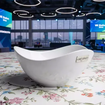 Аренда Салатник Капля фарфор 1,3 л H55 L233 B290 мм в VK Stadium Sirius — ART SPACE