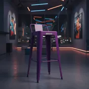 Аренда Стул барный Тревер фиолетовый в City Park Hotel Sochi — ART SPACE