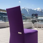 Аренда Чехол на стул Кьявари фиолетовый в Skypark Sochi — ART SPACE