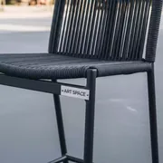 Аренда Стул барный из роупа MAR BCH st001 RAL7022 темно серый на пляжных клубах Хосты — ART SPACE