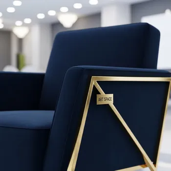 Аренда Кресло Gold Blue Andrian в ОКЦ «Галактика» — ART SPACE