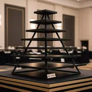 Аренда Подставка фуршетная Пирамида Black Zeiher M 8 уровней в Поляна 1389 Отель и Спа — ART SPACE
