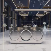 Аренда Стойка барная Hexagon Ring Silver в Delta Sirius — ART SPACE
