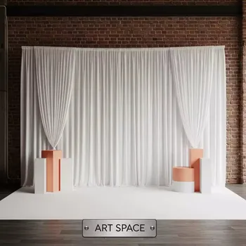 Аренда Фон задний из белой ткани на свадьбу в Alpha Sirius — ART SPACE