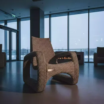 Аренда Кресло Bavaria бежево коричневое искусственный ротанг в Karat Resort — ART SPACE