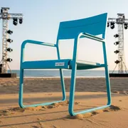 Аренда Стул складной Торни голубой на пляже «Ривьера» — ART SPACE