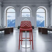 Аренда Стул барный пластиковый красный Air Bar в Green Flow Hotel — ART SPACE