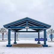Аренда Крыша двускатная граунда Prolyte 10х8 м на пляже «Мандарин» — ART SPACE