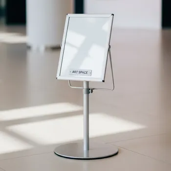 Аренда Стойка указатель А4 серебряная в Gamma Sirius — ART SPACE