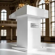 Аренда Установка подиума сценического 6х3 метра под автомобиль белый пластик в конгресс-холле отеля Жемчужина — ART SPACE