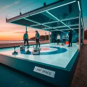 Аренда Керлинг ледяная арена русский с чайниками на пляже «Мандарин» — ART SPACE