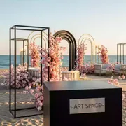 Аренда Оформление нежно розовое на пляже «Мандарин» — ART SPACE