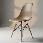 Аренда Стул пластик кофе с молоком каркас бук Eames в ресторане «Сыроварня» — ART SPACE
