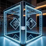 Аренда Фотозона новогодняя куб с неоном в ОКЦ «Галактика» — ART SPACE