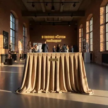 Аренда Скатерть для торта цвет шампань в казино «Сочи» — ART SPACE