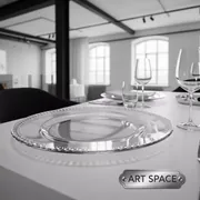 Аренда Тарелка подстановочная Хани из стекла 32 см в лофте «Студия 21» — ART SPACE