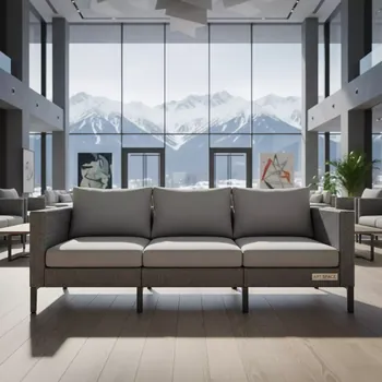 Аренда Диван из искусственного ротанга YH C2130W 3 TW gray в Rixos Krasnaya Polyana — ART SPACE