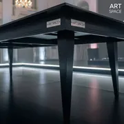 Аренда Стол обеденный большой Flow черный на вилле «Анна» — ART SPACE