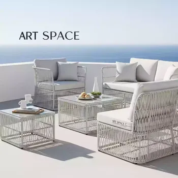 Аренда Комплект плетеной мебели T706G Y350G W1289 4Pcs pale в Gamma Sirius — ART SPACE