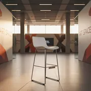 Аренда Стул барный Mira белый в ледовом дворце «Роза Хутор» — ART SPACE