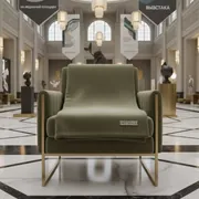 Аренда Плед флисовый оливковый 130х170 см на Медальной площади — ART SPACE