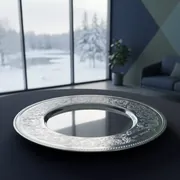 Аренда Тарелка серебро с узорами в санатории «Сочи» — ART SPACE