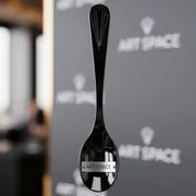 Аренда Ложка для комплимента Капля черная пластик 145х45 мм в Rixos Krasnaya Polyana — ART SPACE