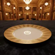 Аренда Тарелка подстановочная Mone Gold 28 см в Зимнем театре — ART SPACE