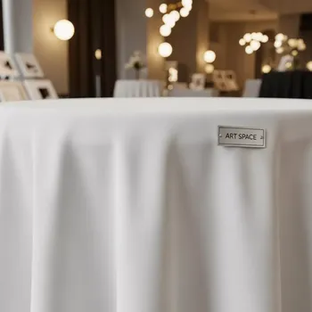 Аренда Скатерть белая диаметр 150 см 7004WT в Boutique Hotel PORTUM 1905 — ART SPACE