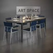 Аренда Комплект мебели из металла Geraldine 6 в ресторане «La Terrazza» — ART SPACE