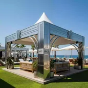 Аренда Тентовая конструкция Kite Metallic 4х4 м в пляжном комплексе VinoGrad — ART SPACE