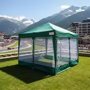 Аренда Стенка для садового тента Green Glade 1,95х2,95 м полиэстер с москитной сеткой зеленая в Radisson Hotel Rosa Khutor — ART SPACE
