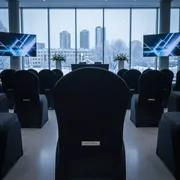 Аренда Чехол стрейч арочный для стула черный в Delta Sirius — ART SPACE