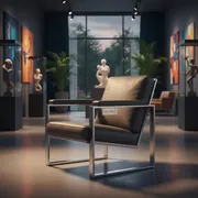 Аренда Стул Helmet каркас серебро экокожа в Сочи Парк Отеле — ART SPACE