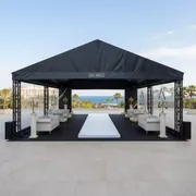 Аренда Шатер из ферм двускатный 8х6 м черный в отеле Radisson Lazurnaya — ART SPACE