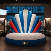 Аренда Сцена ракушка надувная триколор 12х6х4,5 м в ресторане «Sanremo» — ART SPACE