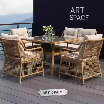 Аренда Мебельная группа плетеная Эспрессо 150 S соломенная в Sochi Marriott Krasnaya Polyana — ART SPACE