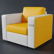 Аренда Кресла Cube желто белое в Mantera Supreme — ART SPACE