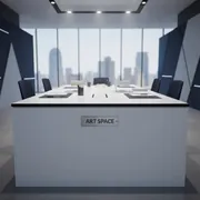 Аренда Стол Лидер 1 1500х800 мм белый черный кромка ПВХ в Mantera Supreme — ART SPACE