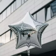 Аренда Звезда фольгированная 48 см серебро в Delta Sirius — ART SPACE
