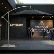 Аренда черного уличного зонта в Сочи - ART SPACE
