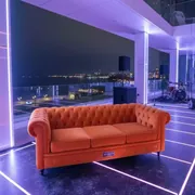 Аренда Диван Честер оранжевый велюр 2000 в отеле Hyatt Regency Sochi — ART SPACE
