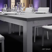 Аренда Обеденный стол Руссо 150х80 см светло серый в Гранд Отель Поляна — ART SPACE