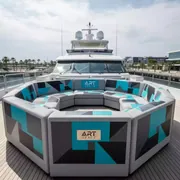 Аренда Диван Стикер на VIP-яхте (Имеретинский порт) — ART SPACE